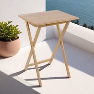 Bamboo Table, Rectangular Folding Table, Solid Wood Study Table, No Assembly Required