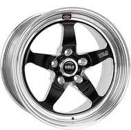 Wheel, S71, 17 x 5 in, 2.200 in Backspace, 5 x 4.50 in Bolt Pattern, High Pad, Aluminum, Black Anodi