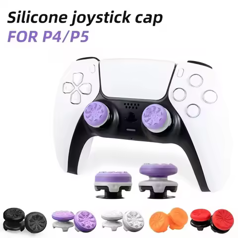 2 Pcs/Set Thumbsticks Grip Game Controller Silicone Grip Cover Controller Joystick Cover Extenders C