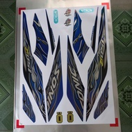 Tem rời candy SONIC 150R tem lửa xanh đen dán xe xanh