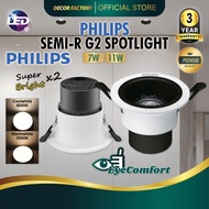 PHILIPS LED Semi Recessed G2 Spotlight RS280 7W 11W Coolwhite Warmwhite Eyeball Ceiling Light Lampu 