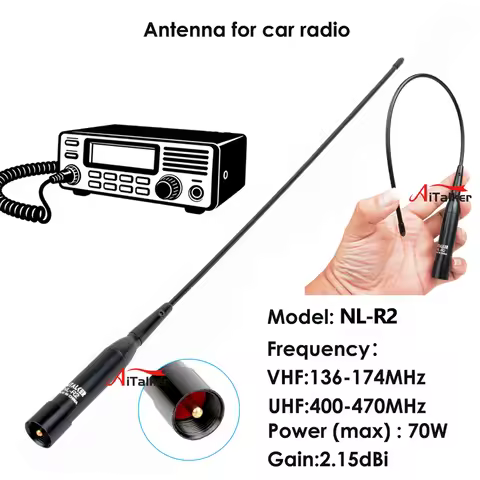 NL-R2 Dual Band 144/430MHz 2.15/3.0dBi High Gain Mobile Radio Antenna NLR2 For Car Radio PL259 For H