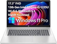 HP 17 Laptop Computer, 17.3" FHD, 13th Gen Intel 10-Core i5-1335U CPU (Beat i7-1270P), 16GB DDR4 RAM