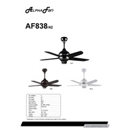 ALPHA AF/AX 838 5B 42 INCHES REMOTE CEILING FAN