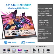 UPERFECT Portable Monitor 144Hz 2K 18'' UHD 2560*1600P 400nits for Laptop PC Xbox PS5 Switch Mac Ext