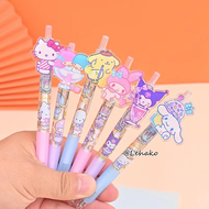 🇸🇬 Fast Shipping ★ Sanrio Gel Ink Pen 0.5mm Black Retractable Pen for Writing School Kids Gift (Cinnamoroll Hello Kitty Kuromi Little Twin Stars My Melody Pompompurin)