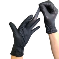 1 Pack Disposable Nitrile Gloves, Black, Multi-Function, Powder Free, Latex, Food Grade PVC for Household Kitchen Cleaning Examination Allergies Safety