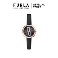 Furla Cosy Rose Gold Tone Case Dial Watch - Black