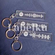 GANTUNGAN CHEAP Custom Spotify Keychain Barcode Acrylic Keychain Acrylic Music Song Keychain