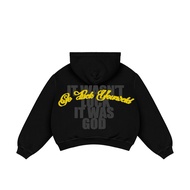 Satisfaction Hoodie Double Zipper Boxy 375GSM TRUST Black