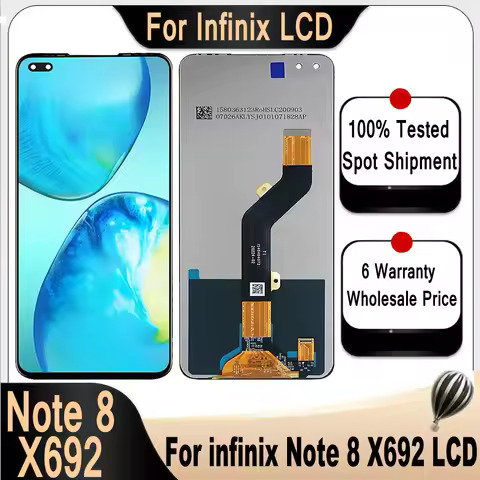 Original Tested LCD Display Replacement For Infinix Note 8 X692 LCD And Touch Screen Assembly For In
