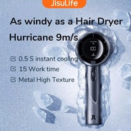 JISULIFE Mini Portable Hand Fan, 100 Wind Speeds, 5000mAh USB Battery Rechargeable, LED Digital Disp