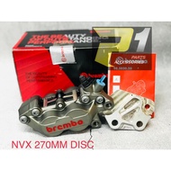 BREMBO P4 CALIPER WITH BRACKET NVX 270MM DISC 100% ORIGINAL FULL SET