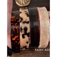 Faery Acc Korean Temperament Retro Wide-Brimmed Headband Acetate Headband Fashionable All-Match Simp