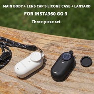 □✙ Silicone Cover For Insta360 GO 3 Lanyard Thumb Camera Lens Cover Protective Case Anti Loss Lanyard for Insta360 Go3 Accessory