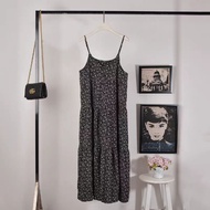 【READY STOCK AT Johor】 CherryShop⭐Sweet temperament pastoral style floral suspender dress versatile