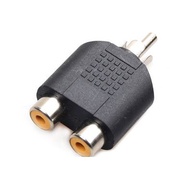 2 in 1 Audio Cable RCA Male to 2 RCA Female Y Splitter Audio Adapter Connectors Converter for Multimedia