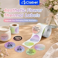 Clabel Tri-Colour Thermal Label Roll Waterproof Oilproof Scratchproof for Skincare Bakery Retail