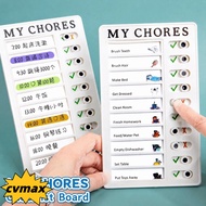 CYMX Chore Chart, Sliding Type Reusable To Do List Board, Portable Plastic Erasable Habit Tracker Bo