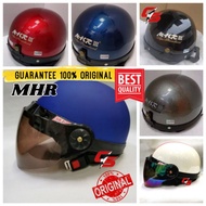 MHR III Original Helmet half cut seteng kura (packing in box ) & Visor 3 Button BKP 323 CS2
