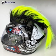 HUAIHAO 1Pc Motorcycle Mohawk Helmet Wig Sticker Cockscomb Motocross Full Face Off Road Helmet Decor