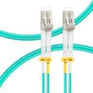FLYPROFiber OM4 Fiber Patch Cable, 0.5M/1.6ft OM4 LC to LC Fiber Cable Multimode Duplex 50/125um LSZ