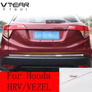 Vtear For Honda HRV / VEZEL / HR-V 2015-2021（VEZEL LOGO）rear door tailgate trim chrome decorative car strip cover accessories trunk hatch handle car-styling exterior