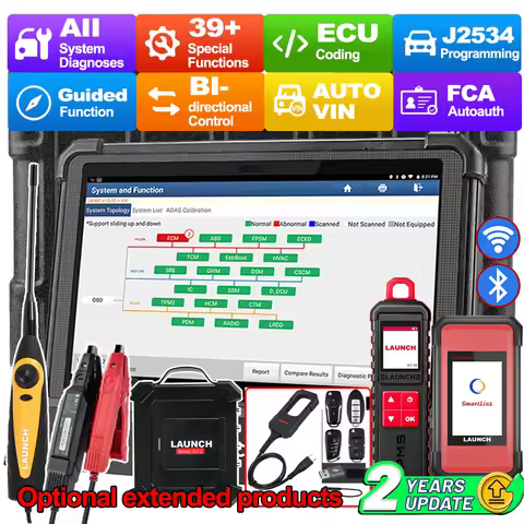 LAUNCH X431 PAD V Elite OBD2 Car Diagnostic Tools J2534 ECU Programming Smartlink C work with I-TPMS