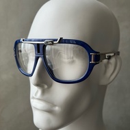Cazal blue silver frame retro style eyeglasses
