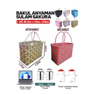 L SIZE RAGA BAKUL 5.5incx13incx10inc MUAT LAPTOP (13.5inx9in) SULAM SAKURA PRE ORDER HANDLES WITH (H
