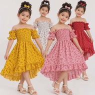 KIKAY TREND I APHRODITE FIT 4-7 YEARS OLD KIDS OFFSHOULDER LONGBACK DRESS