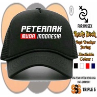 INDONESIAN YOUNG FARMERS' PROFESSIONAL NET HAT COOL MEN'S HAT TRUCKER CAP FOR CATTLE, GOAT, CHICKEN,