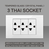 LEJIA Ổ Cắm Ổ Cắm Cho Công Tắc Đèn Tường Ổ Cắm Hiện Đại Thông Dụng 15Amp Màu Trắng Bảng Kính Cường L