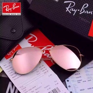 Rayban aviator metal rb3025 original 3026 driving pink glass lens sunglasses for Women Men