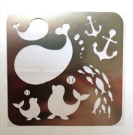 全新粉彩消字板 -海獅鯨魚