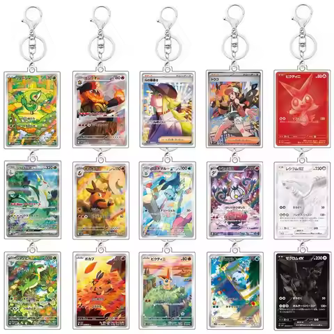 Pokemon Sv11B Black Dragon White Sr Ar Sar Bwr Acrylic Card Keychain 3.4X5.2Cm Anime Collection Card