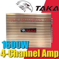 Car Amplifier 1600Watts 4-CH Channel TAKA Mosfet High Power Amp MA-H504 Suitable for car speaker and