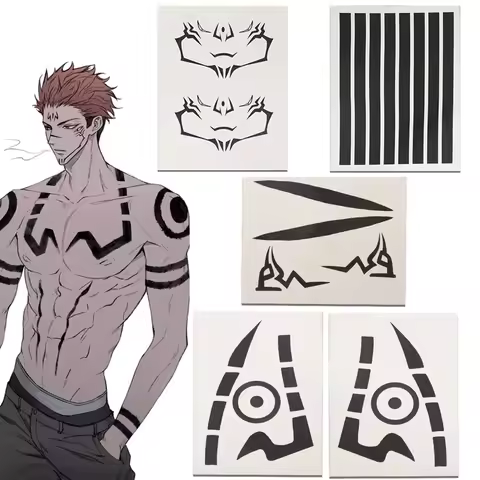 Anime Jujutsu Kaisen Stickers Cosplay Ryomen Sukuna Itadori Yuji Inumaki Toge Waterproof Tattoo Stic