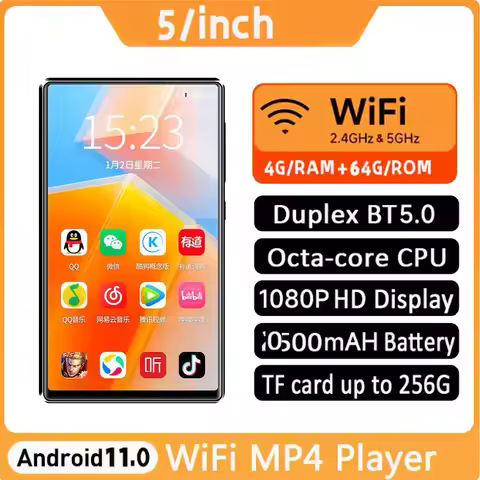 64GB/32GB New 4.0" MP3 Player Bluetooth 5.4 HIFI MP3 Player 2.4inch Touch Screen MP4 Player Built-in