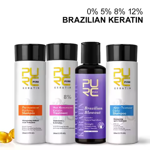 PURC Keratin Treatment Shampoo Conditioner Hair Straightening Products Smoothing Repairing Hair Mask