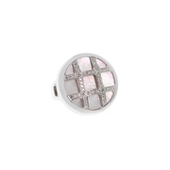 Cartier White Gold, Mother of Pearl and Diamond Pasha Ring