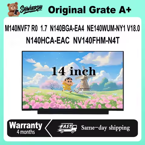 Original New A+ 14 inch Slim Laptop Lcd Screen Panel M140NVF7 R0 1.7 N140BGA EA4 NE140WUM NY1 V18.0 
