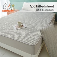 Dansunreve Plain Cooling Fittedsheet Soft Latex Bedsheet Icy Green Blue Grey Mattress Protector