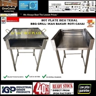 COUNTER PREMIUM SUS439 HOT PLATE PAN/KUALI LEPER BURGER/BESI TEBAL/ FRAME KAKI IKAN BAKAR/GRILL/ROTI