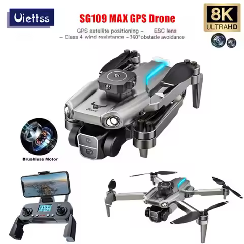 New SG109 MAX Drone GPS With Obstacle Avoidance Professional 8K HD Camera 5G WIFI FPV Video Photogra