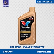 VALVOLINE CHAMP ULTRA SCOOTER 4T 5W40 Fully Synthetic Engine Oil (0.8L) Sirim