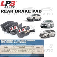 LPB E-PRO SEMI METALLIC REAR BRAKE PAD HONDA CRV RE2 SWA 2.0 EDIX BE2 2.0 ODESSEY RC1 2.4