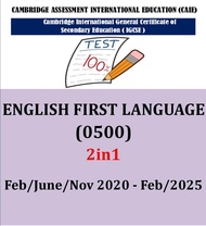 Igcse ENGLISH FIRST LANGUAGE 0500 Past Papers (PAPER 12) PAST YEAR PAPER 2020-Feb 2025! (2IN1 VERSIO