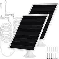 6W Solar Panel Charger, Solar Panel with Micro USB & USB-C Port for DC 5V Outdoor Rechargeable Batte
