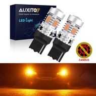 AUXITO 2x W21W 7440 WY21W LED Turn Signal Light Canbus Amber 7440NA T20 LED Bulb Indicator Error Fre